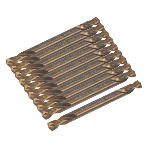 DIYEAH 10 Stück bohren metrisch Twist Zimmerei-Reibahle Metallbohrer für Stahl Bohrer-Kit Schlagbohrer verdrehte Bohrer gehärtete Metallbits Kobaltstahl Golden von DIYEAH