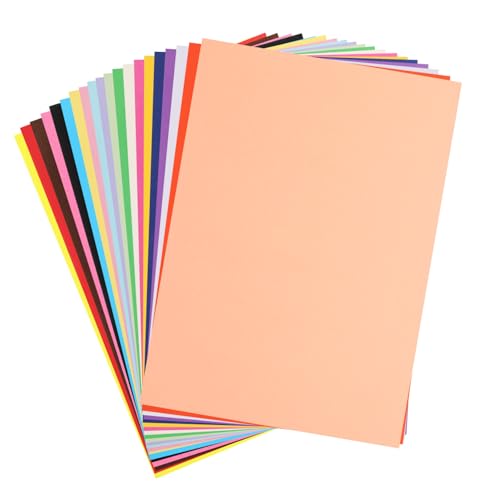 DIYEAH 100 Blatt Buntes Origami Dekorativ Schmücken Herstellung Farbig Groß Regenbogen Machen Kartenvorrat Buntes Karton Papier von DIYEAH