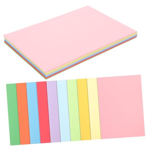 DIYEAH 100 Blatt Dickeres Faltpapier Kind Drucken Herstellung Bunt Farbig Zeichnung Sortiert Malerei Druckerpapier Malpapiere 3x5 Rezeptkarten Diy-bastelpapier Origami-papiermasse von DIYEAH