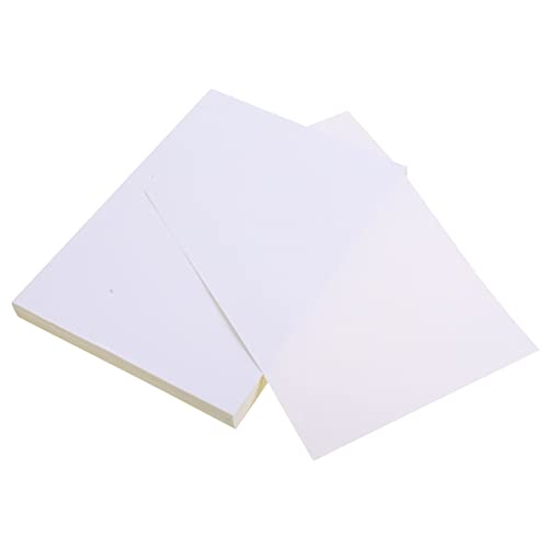 DIYEAH 100 Blatt Etikettenpapier für Drucker Pads Scrapbook-Aufkleber Druckpapiere druckbar Aufkleberpapier klebesticker white tag Aufkleber aus Papier Konstruktionspapiere Weiß von DIYEAH