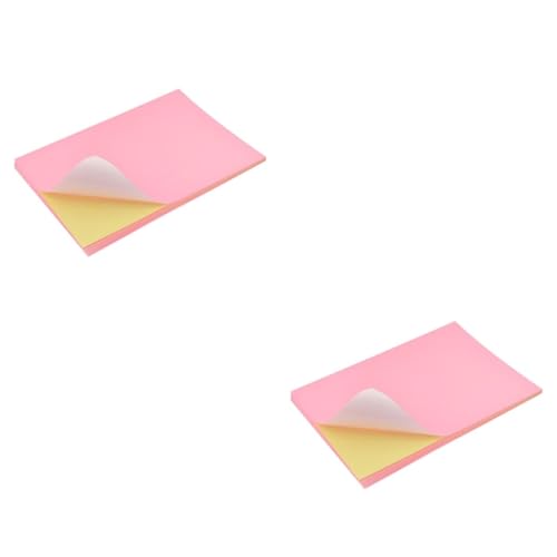 DIYEAH 100 Stck. Bunte Etikettenpapier Selbstklebend Farbiges Bedruckbares Labelpapier zum Basteln Klassifizieren und Markieren Leicht Abziehbar Packung Rosa von DIYEAH