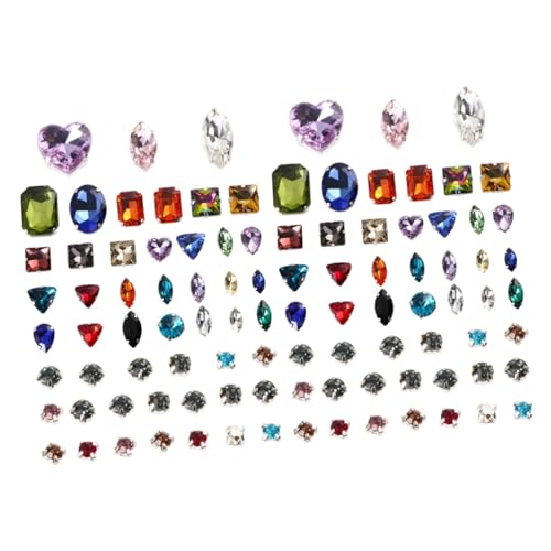 DIYEAH 100 Stck. Kristall Krallen Rhinestones Tropfenform für Bekleidung Diy Näh Rhinestones mit Silberner Flacher Basis Bunte Mischform für Kreative Kostümdekorationen DIYEAH 100 Stck. Kristall Krallen Rhinestones Tropfenform für Bekleidung Diy Näh Rhinestones mit Silberner Flacher Basis Bunte Mischform für Kreative Kostümdekorationen von DIYEAH