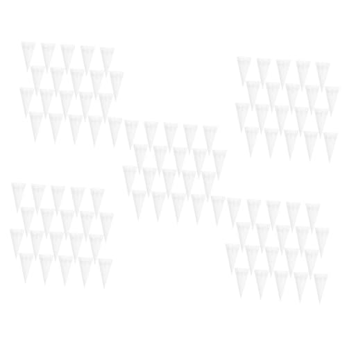 DIYEAH Hochzeitsdekoration 100 Stk Papierbrunnen hochzeitsdeko Eiscreme-Dekor Zapfen aus Rosenblättern Konfetti-Halter für die Hochzeit Papierkegel hohl Blütenblatt Blumenpapier Weiß von DIYEAH