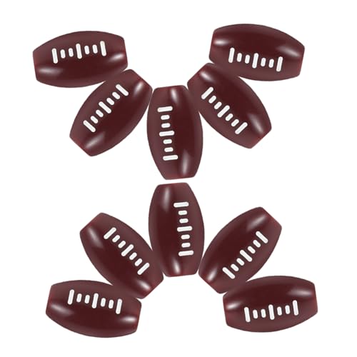 DIYEAH 100 Stück Acryl Rugby Perlen DIY Schmuckperlen für Armband Halskette Handgefertigte Sport Charms Perlen Zubehör für Kreative Bastelprojekte von DIYEAH