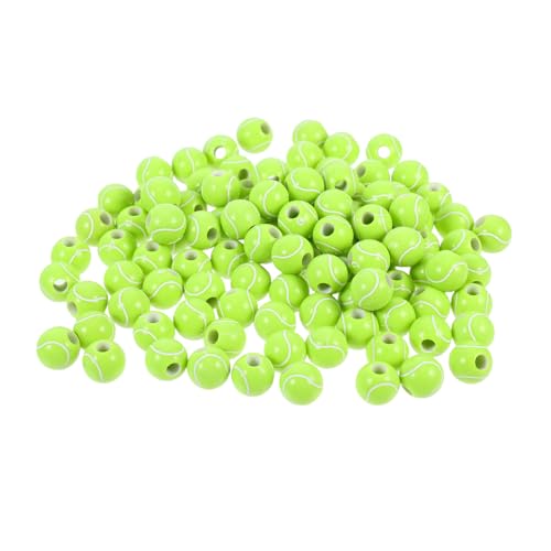 DIYEAH 100 Stück Acryl-tennisballperlen, Diy-schmuck, Sport-themenperlen Für Die Armbandherstellung, Frühe Pädagogische Bastelbedarfsartikel, Einzigartige Modeaccessoires DIYEAH 100 Stück Acryl-tennisballperlen, Diy-schmuck, Sport-themenperlen Für Die Armbandherstellung, Frühe Pädagogische Bastelbedarfsartikel, Einzigartige Modeaccessoires von DIYEAH
