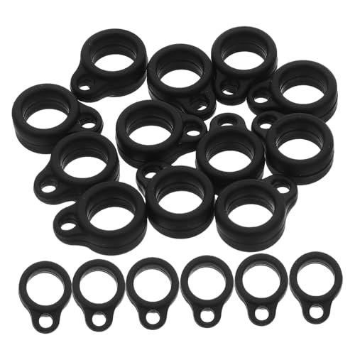 DIYEAH 100 Stück Anti-lost Silikonringe Schwarz Flexible Silikonbänder mit für Schlüsselanhänger Schmuck Becher und Vielseitige Nutzung Leicht Wartungsarm und Hitzebeständig von DIYEAH