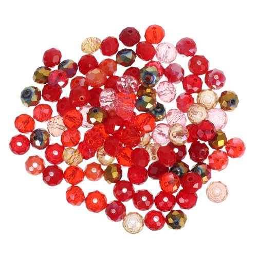 DIYEAH 100 Stück Bastelperlen Für Armbänder: 8 Mm Facettierte Glas-abstandsperlen Zur Schmuckherstellung – Dekorative Charms Für Selbstgemachte Armbänder Und Anhänger von DIYEAH
