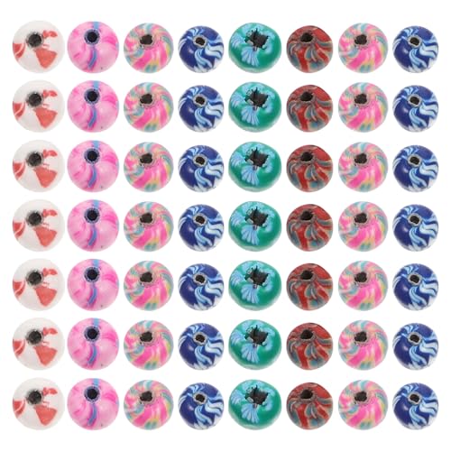 DIYEAH 100 Stück Bunte Bastelperlen Runde Polymer Clay Perlen für DIY Schmuckherstellung Armbänder Ohrringe Geeignet für Kreative Projekte von DIYEAH