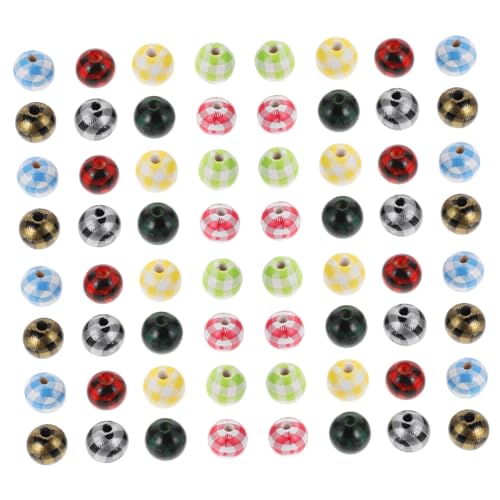 DIYEAH 100 Stück Bunte Holzperlen DIY Bastelperlen für Schmuck Armbänder Ohrringe Runde Holzperlen für Kreative Bastelprojekte und Dekorationen von DIYEAH