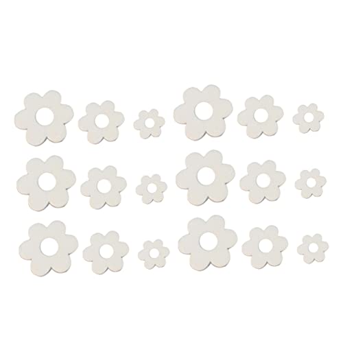 DIYEAH 100 Stück DIY Holzblumen Patch Teiliges Malen und Gestalten für Lustige DIY Dekoration Handbemalte Blumen für Künstlerische Projekte und Graffiti von DIYEAH