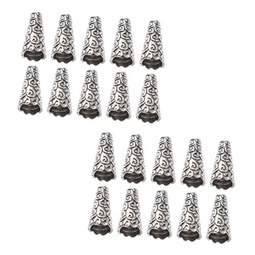 DIYEAH 100 Stück DIY Perlenkappen Antik Silber für Schmuckherstellung Kreative Blütenkappen für Armbänder und Bastelprojekte Leicht und Handlich Zubehörteile zum Auffädeln von DIYEAH