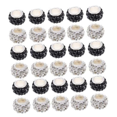 DIYEAH 100 Stück DIY Spacer Perlen für Armbänder Große Lochperlen in Schwarz und Weiß Facettierte Schmuckperlen zum Auffädeln für Individuelle Schmuckherstellung und Bastelprojekte DIYEAH 100 Stück DIY Spacer Perlen für Armbänder Große Lochperlen in Schwarz und Weiß Facettierte Schmuckperlen zum Auffädeln für Individuelle Schmuckherstellung und Bastelprojekte von DIYEAH