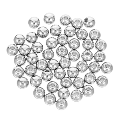 DIYEAH 100 Stück Distanzperlen rostfreiem Stahl Schmuck Handwerk Perlen lose Metallperlen kleine Lochperlen Kleine glatte Perlen nahtlose lose Perlen Rostfreier Stahl Silber DIYEAH 100 Stück Distanzperlen rostfreiem Stahl Schmuck Handwerk Perlen lose Metallperlen kleine Lochperlen Kleine glatte Perlen nahtlose lose Perlen Rostfreier Stahl Silber von DIYEAH