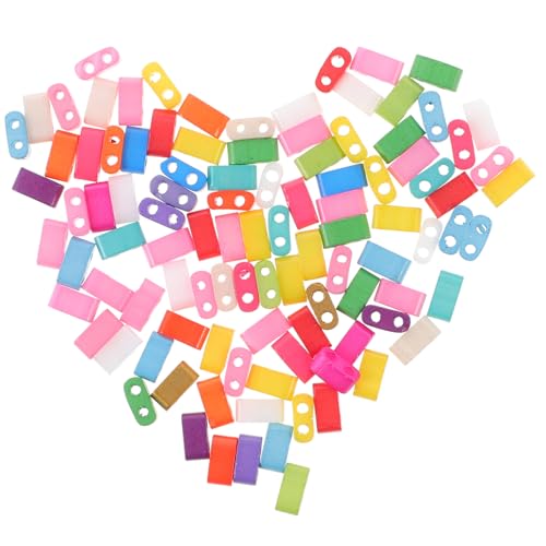 DIYEAH 100 Stück Doppel Loch Glasperlen Bunte Diy Bastelperlen für Armbandgestaltung zum Auffädeln Basteln von Schmuck und Anderen Dekorationen DIYEAH 100 Stück Doppel Loch Glasperlen Bunte Diy Bastelperlen für Armbandgestaltung zum Auffädeln Basteln von Schmuck und Anderen Dekorationen von DIYEAH