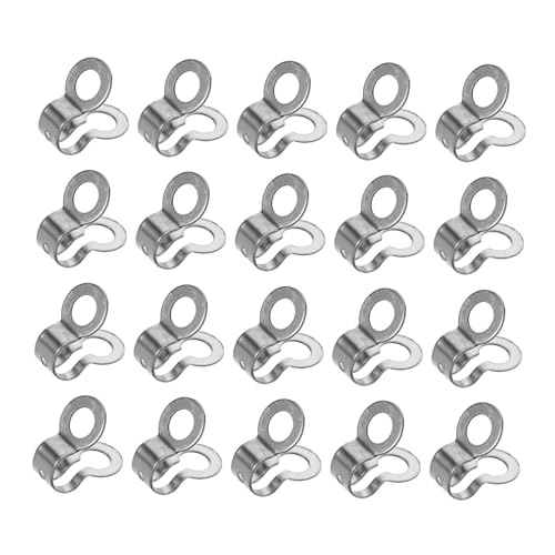 DIYEAH 100 Stück Doppelschlaufen Verbindungselemente Passend für Kugelkette Sicherer und Langlebiger Klemmschluss für Bastel und Beleuchtungsprojekte Silber von DIYEAH