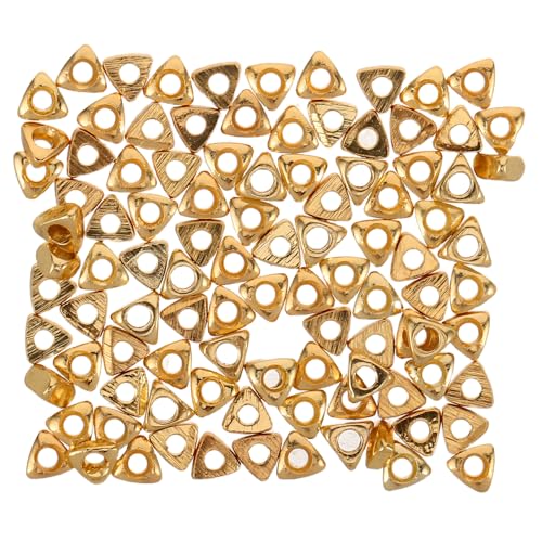 DIYEAH 100 Stück Dreieck-Abstandsperlen: Mini-Goldmetallperlen, lose Anhänger für Armbänder, Halsketten, Ohrringe, Schmuckherstellung und Heimwerkerarbeiten DIYEAH 100 Stück Dreieck-Abstandsperlen: Mini-Goldmetallperlen, lose Anhänger für Armbänder, Halsketten, Ohrringe, Schmuckherstellung und Heimwerkerarbeiten von DIYEAH
