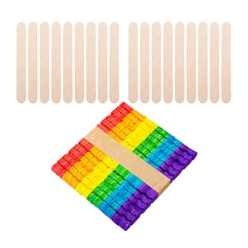 DIYEAH 100 Stück Eisstäbchen Aus Holz Zum Selbermachen Von Eis Am Stiel Bastelstäbchen Blanko Und Bunte Optionen Zum Backen Von Dekorationen DIYEAH 100 Stück Eisstäbchen Aus Holz Zum Selbermachen Von Eis Am Stiel Bastelstäbchen Blanko Und Bunte Optionen Zum Backen Von Dekorationen von DIYEAH