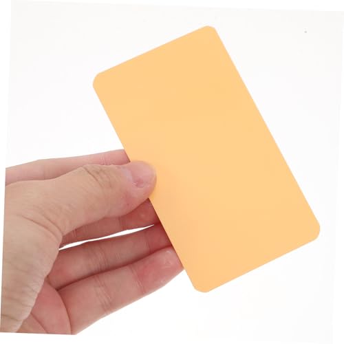 DIYEAH 100 Stück Englisch-Lernkarten leer weiße Studienarbeit winzige Karten weiße Flash-Wortkarten Mini-Blankokarten Mini -Karteikarten Karteikarten mit runden Ecken Papier Orange von DIYEAH