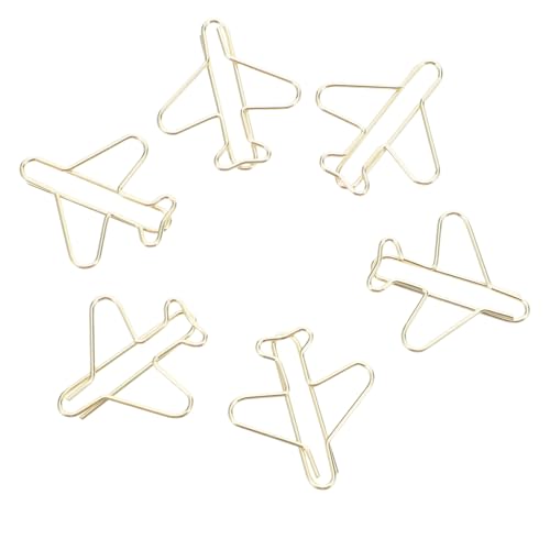DIYEAH 100 Stück Flugzeug Büroklammern aus Elektrobeschichtetem Metall Kleine Goldfarbene Organizer Clips Einzigartige Miniatur Flugzeug Lesezeichen für Büro Schule und DIYEAH 100 Stück Flugzeug Büroklammern aus Elektrobeschichtetem Metall Kleine Goldfarbene Organizer Clips Einzigartige Miniatur Flugzeug Lesezeichen für Büro Schule und von DIYEAH