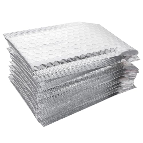 DIYEAH 100 Stück Gepolsterte Versandtaschen aus Aluminiumfolie Selbstklebend für Versand Empfindlicher Wie Schmuck und Elektronik von DIYEAH