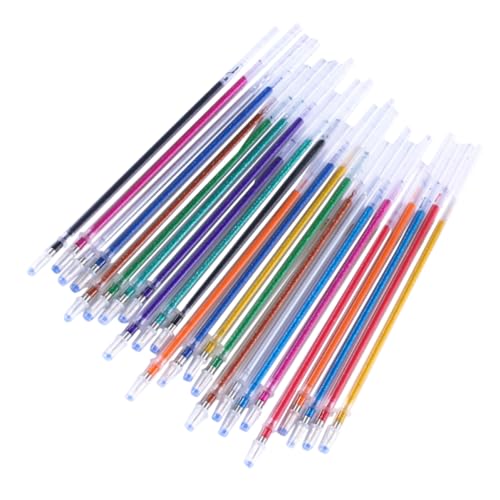 DIYEAH 100 Stück Glitzer Kugelschreiber Nachfüllungen Bunte Gelstift Minen für Glattes Schreiben im Büro für Kreative Projekte und Notizen ohne Tintenleckagen Einfache Handhabung DIYEAH 100 Stück Glitzer Kugelschreiber Nachfüllungen Bunte Gelstift Minen für Glattes Schreiben im Büro für Kreative Projekte und Notizen ohne Tintenleckagen Einfache Handhabung von DIYEAH