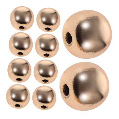 DIYEAH 100 Stück Goldene Perlen goldene Tonperlen Perlen für Armbänder Perlen-Kits Lose Perlen aus Messing Messingperlen zur Schmuckherstellung Edelstahlperlen kleine Goldperlen Hematit von DIYEAH