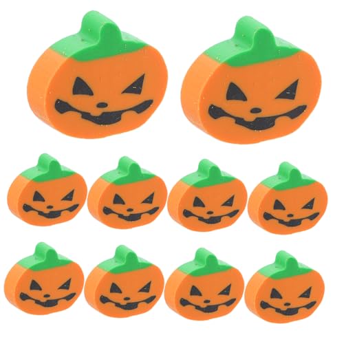 DIYEAH 100 Stück Halloween Mini Radiergummis Cartoon Kürbis Radiergummi Bunte Kürbisform Radierer für Schulpakete Belohnungen und Trick Treats Schreibwaren Zubehör von DIYEAH