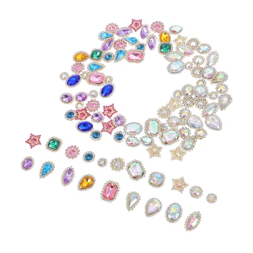 DIYEAH 100 Stück Handnäh Strass für Bekleidungs und Bastelzubehör Vielseitige Dekoration für Kleider und Accessoires von DIYEAH