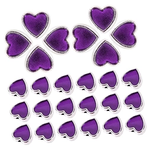 DIYEAH 100 Stück Herz-perlen Reiz Kit Zur Herstellung Von Perlenarmbändern Für Abstandshalter Herzfadenperlen Bausatz Schmuck Herzperle Handwerk Machen Sortiert Bausätze Legierung Violett von DIYEAH