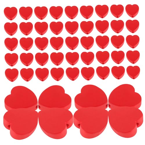 DIYEAH 100 Stück Herzförmige Holzperlen Großpackung Rote Lose Perlen Zum Auffädeln Für Diy Schmuckherstellung Valentinstag Armband Anhänger Basteln DIYEAH 100 Stück Herzförmige Holzperlen Großpackung Rote Lose Perlen Zum Auffädeln Für Diy Schmuckherstellung Valentinstag Armband Anhänger Basteln von DIYEAH