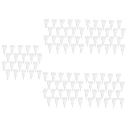 100 Stk Hochzeits Papier Blumen Röhre Blütenkegel Hochzeit Liner Aus Catering-papier Konfetti Blütenblatt Kegel Straußpapier Verjüngt Sich Hochzeitsblumen Weiß Hohl Blumen Streuen von DIYEAH
