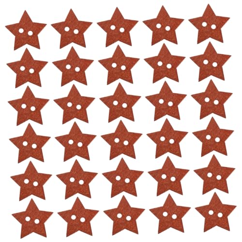 DIYEAH 100 Stück Holzknöpfe Sternform Kaffee Farbe Vintage Zwei Nähen Knöpfe für Basteln Scrapbooking Dekoration Rustikal Natürliche Holzsterne für DIY Handwerk DIYEAH 100 Stück Holzknöpfe Sternform Kaffee Farbe Vintage Zwei Nähen Knöpfe für Basteln Scrapbooking Dekoration Rustikal Natürliche Holzsterne für DIY Handwerk von DIYEAH