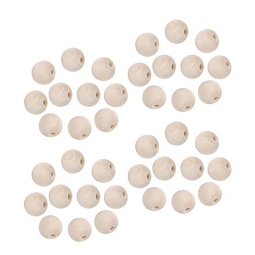 DIYEAH 100 Stück Holzperlen Runde Diy Bastelperlen für Schmuckherstellung Helle Gelbe Farbe Naturholz Perlen für Armbänder und Kreative Dekoideen von DIYEAH
