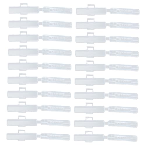 DIYEAH 100 Stück Kabelidentifikationsbox Fall Klein Beschriftung Draht Das Etikett Kabeletiketten Für Das Kabelmanagement Etui Für Kabeletiketten Kabeletikettenhalter Transparent Plastik von DIYEAH