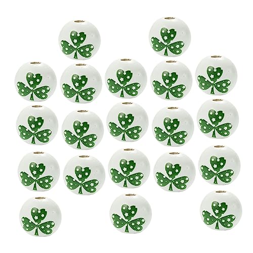 DIYEAH 100 Stück Kleeblatt-DIY-Zubehör Lametta Kleeblätter zum Basteln natürliche Perlen bastelset basteln für dekorative Holzperle Schmuckzubehör Green DIYEAH 100 Stück Kleeblatt-DIY-Zubehör Lametta Kleeblätter zum Basteln natürliche Perlen bastelset basteln für dekorative Holzperle Schmuckzubehör Green von DIYEAH