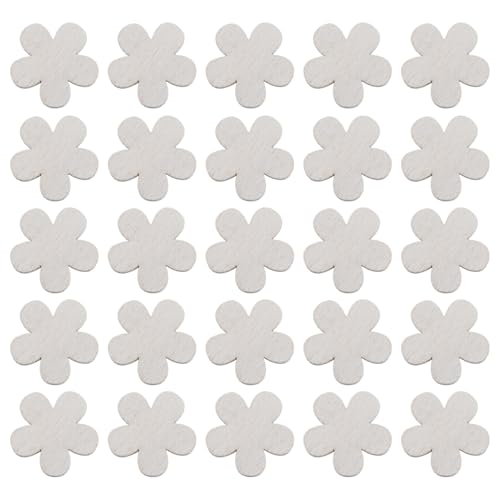DIYEAH 100 Stück Kreative Holzornamente DIY Deko Holzblumen für Heimwerkerprojekte und Dekoration von DIYEAH