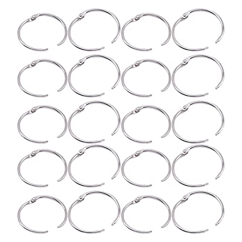 DIYEAH 100 Stück Metall Buchringe Binder Ringe für Karteikarten Kalender und Scrapbooking Außen für DIY Projekte und Lose von DIYEAH
