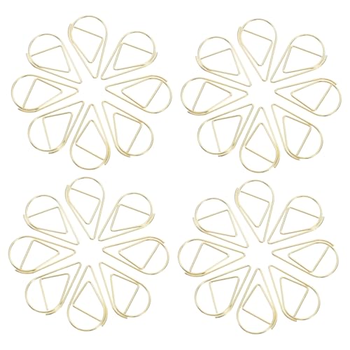 DIYEAH 100 Stück Metall Büroklammern Design Kreative Teardrop Paper Clips für Büro und Schule Vielseitige Aktenklammern zur Dokumentenorganisation von DIYEAH