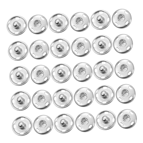 DIYEAH 100 Stück Metall Druckknöpfe Einfache Druckknöpfe zum Annähen für Kleidung Langlebige und Rostfreie Snap Fasteners für Diy Mode Geeignet für Jacken und Hemden von DIYEAH