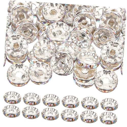 DIYEAH 100 Stück Metallperlen Zur Schmuckherstellung Abstandshalter Armband Mädchen Ausgefallene Perlen Winzige Form Strass Löcher Süße Perlen Facettierte DIY Perlen Runde DIYEAH 100 Stück Metallperlen Zur Schmuckherstellung Abstandshalter Armband Mädchen Ausgefallene Perlen Winzige Form Strass Löcher Süße Perlen Facettierte DIY Perlen Runde von DIYEAH
