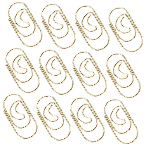 DIYEAH 100 Stück Mini Mondförmige Büroklammern Metall Paper Clips für Diy Lesezeichen und Alben Langlebig und Praktisch Leicht zu Lagern Transportieren von DIYEAH