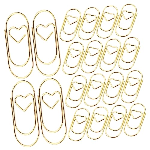 DIYEAH 100 Stück Mini-liebesbriefordner Büroklammern Bunt Sammelalbum Praktisch Kleine Strickklammern Geformt Buchclips Dokumentieren Clips Für Papier Exquisite Dateiclips Metall Golden DIYEAH 100 Stück Mini-liebesbriefordner Büroklammern Bunt Sammelalbum Praktisch Kleine Strickklammern Geformt Buchclips Dokumentieren Clips Für Papier Exquisite Dateiclips Metall Golden von DIYEAH