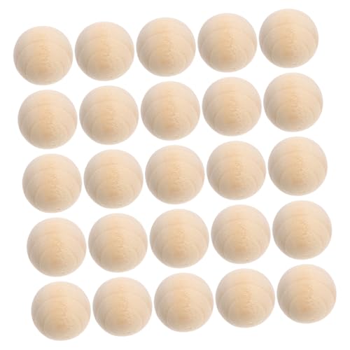 DIYEAH 100 Stück Natürliche Unlackierte Holzkugeln Ohne Loch Runde Holzperlen Für DIY Bastelprojekte Schmuckherstellung Unbehandelte Holz Bastelkugeln Handwerksbedarf von DIYEAH