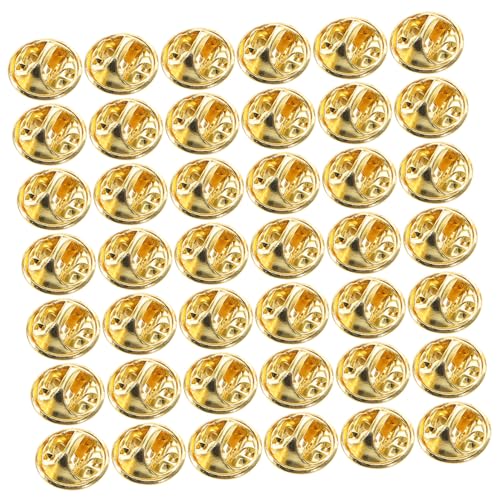 DIYEAH 100 Stück Pin-schmetterlingshut Leere Broschenbasen Knopfnadeln Broschen Für Baskenmützen Pin-rückseite Schließe Magnetische Stiftrückseiten Stellnadel Vintage-pins Golden Kupfer von DIYEAH