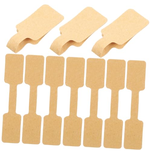 DIYEAH 100 Stück Schmuck Preisetiketten Selbstklebende Aufkleber Etiketten für Ringe Armbänder Diy Bastelprojekte Praktische Beschreibbare Kraftpapier Tags von DIYEAH