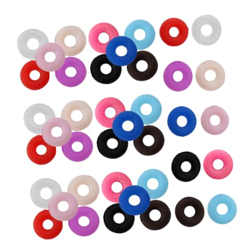 DIYEAH 100 Stück Teiliges Stopper Ringe für Schmuckherstellung Rutschfeste Gummiringe für Armbänder Vielseitige DIY Zubehör für Armband Fixierung Farben Praktische Bastelperlen von DIYEAH