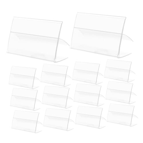 DIYEAH 100 Stück Transparente Regal-etikettenhalter aus Robustem PVC Wiederverwendbare Preisschild-clips für Supermärkte Einzelhandel und Büros Klare und Flexible Label-display-klammern von DIYEAH