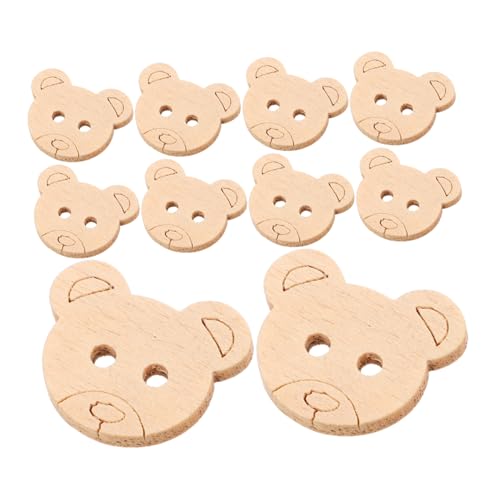 DIYEAH 100 Stück Unvollendete Holzknöpfe mit Löchern Niedliche Tierform für Diy Handarbeiten Scrapbooking und Nähbedarf für Kinderprojekte von DIYEAH