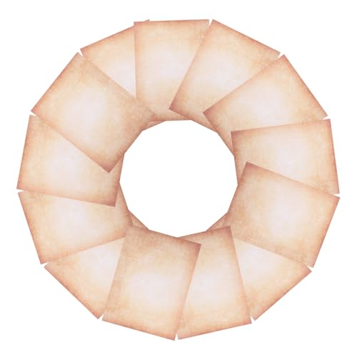 DIYEAH 100 Stück Vintage Briefpapier Beidseitig Bedruckt Glatte Oberfläche für Schreiben und Drucken Dekoratives Pergamentpapier für Einladungen Urkunden Diy Bastelprojekte Stabiles von DIYEAH