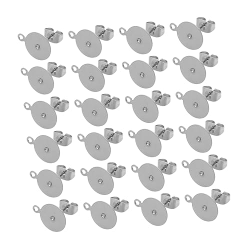 DIYEAH 100 Stück Zubehör Für Ohrringe Ohrsteckerbefunde Ohrring Zurück Flache Ohrring-verschlüsse Für Ohrstecker Flache Ohrringrückseiten Ohrstecker Und Rückseiten Rostfreier Stahl Silver von DIYEAH